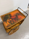 Vintage Rattan Bar Cart