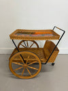 Vintage Rattan Bar Cart