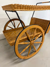 Vintage Rattan Bar Cart