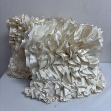  Pier 1 Satin Ruffle Pillow Set