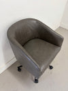 Pottery Barn "Gideon" Leather Swivel Office Chair