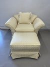 Upholstered Chair + 1/2 w/ Ottoman