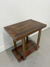 Custom Wood Inlay Side Table