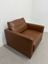 Crate & Barrel "Gather" Leather Swivel Chair