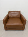 Crate & Barrel "Gather" Leather Swivel Chair