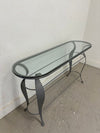 Iron and Glass Console Table