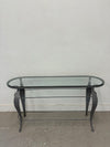 Iron and Glass Console Table