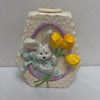 Hand Painted Bunny Vase & Candle Holder
