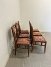 Antique Oak Dining Chairs with Tapestry Upholstery