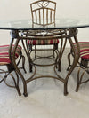 Metal & Glass Dining Set