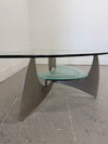 MCM Tiered Glass Coffee Table