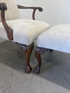 Upholstered Chair & Ottoman