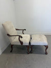 Upholstered Chair & Ottoman