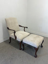 Upholstered Chair & Ottoman