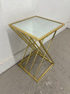 Metal & Mirrored Side Table