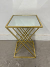 Metal & Mirrored Side Table