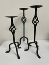 Set of 3 Twist Pillar Candleholders