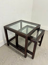 Mahogany & Glass Nesting Tables