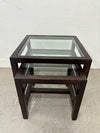 Mahogany & Glass Nesting Tables