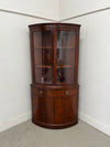 Bow Front Mahogany Corner Cabinet