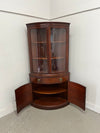 Bow Front Mahogany Corner Cabinet