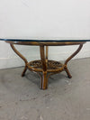 Glass & Rattan Coffee Table