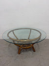 Glass & Rattan Coffee Table
