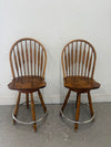 Counter Height Oak Swivel Bar Chairs