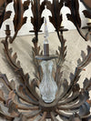 Metal Bronze 9-Light Chandelier