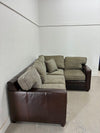Vanguard Leather and Tweed Sectional