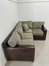 Vanguard Leather and Tweed Sectional