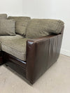 Vanguard Leather and Tweed Sectional