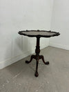 Mahogany Pedestal Accent Table