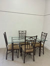 Metal & Glass Dining Set