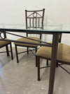 Metal & Glass Dining Set