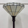 3-Way Stain Glass Torchiere Floor Lamp
