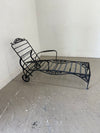 Metal Chaise Lounge with Grapevine Design