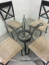 Metal & Glass Dining Set