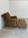 Fairfield Tweed Chair and Ottoman