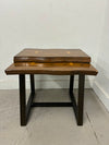 Wavy Edge 2 Tiered End Table