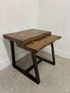 Wavy Edge 2 Tiered End Table