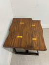 Wavy Edge 2 Tiered End Table