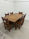 Handmade Knotty Pine Dining Set