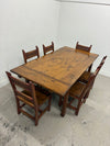 Handmade Knotty Pine Dining Set