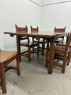 Handmade Knotty Pine Dining Set