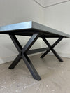 Metal Top Dining Table