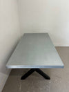 Metal Top Dining Table
