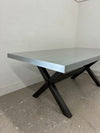 Metal Top Dining Table
