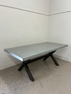 Metal Top Dining Table