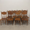 Set of 8 Solid Oak Dining Chairs